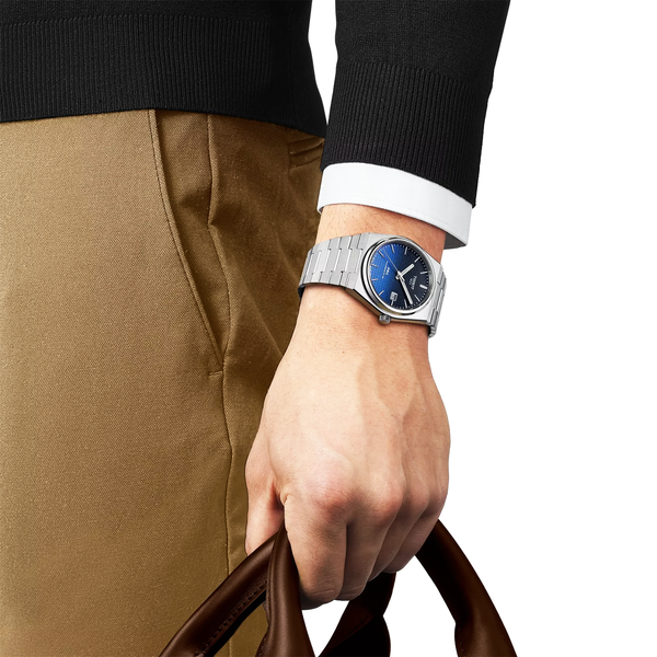 Tissot PRX 40mm Gradient Blue Dial Steel Bracelet Automatic Watch - Berry's Jewellers