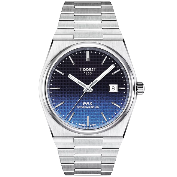 Tissot PRX 40mm Gradient Blue Dial Steel Bracelet Automatic Watch - Berry's Jewellers
