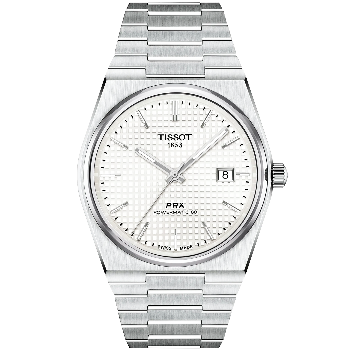 PRX 40mm White Mother of Pearl Dial Steel Bracelet Automatic Watch