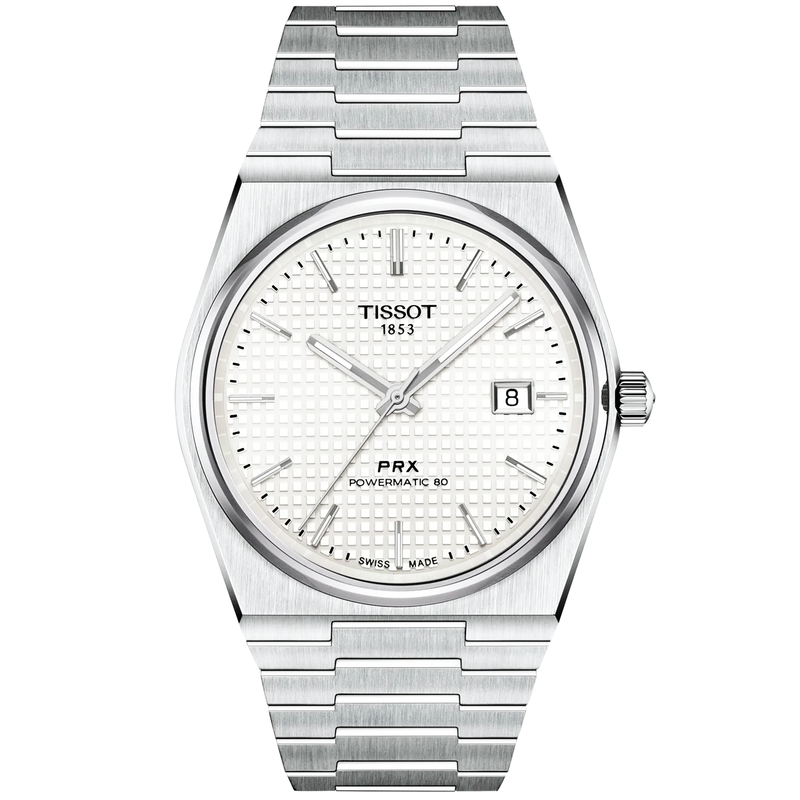 PRX 40mm White Mother of Pearl Dial Steel Bracelet Automatic Watch