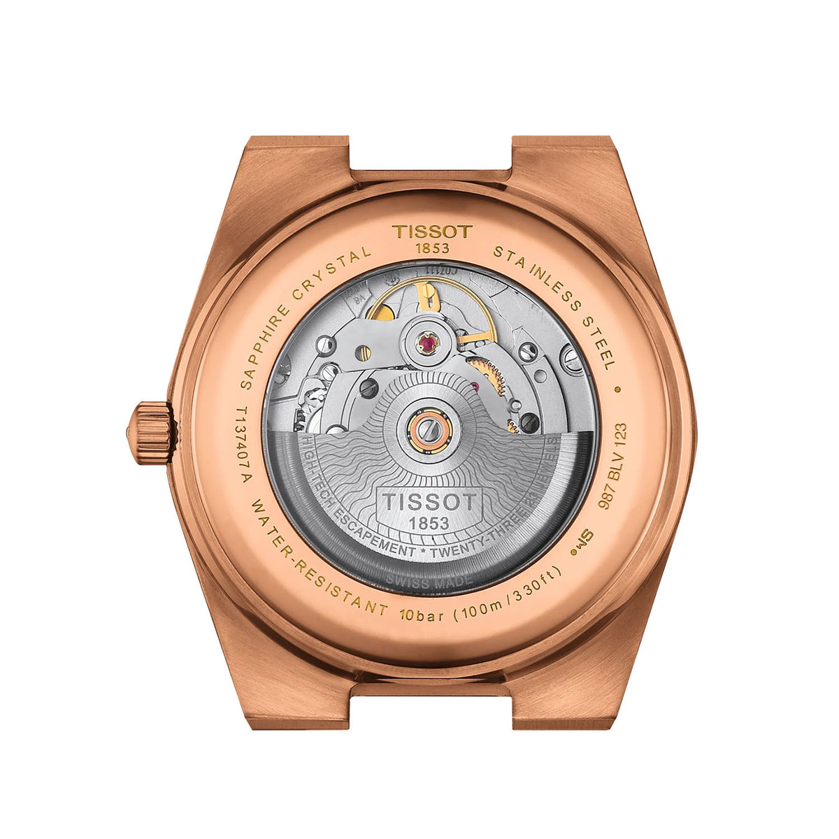 Tissot PRX Powermatic 80 40mm Rose Gold PVD Automatic Bracelet Watch - Berry's Jewellers