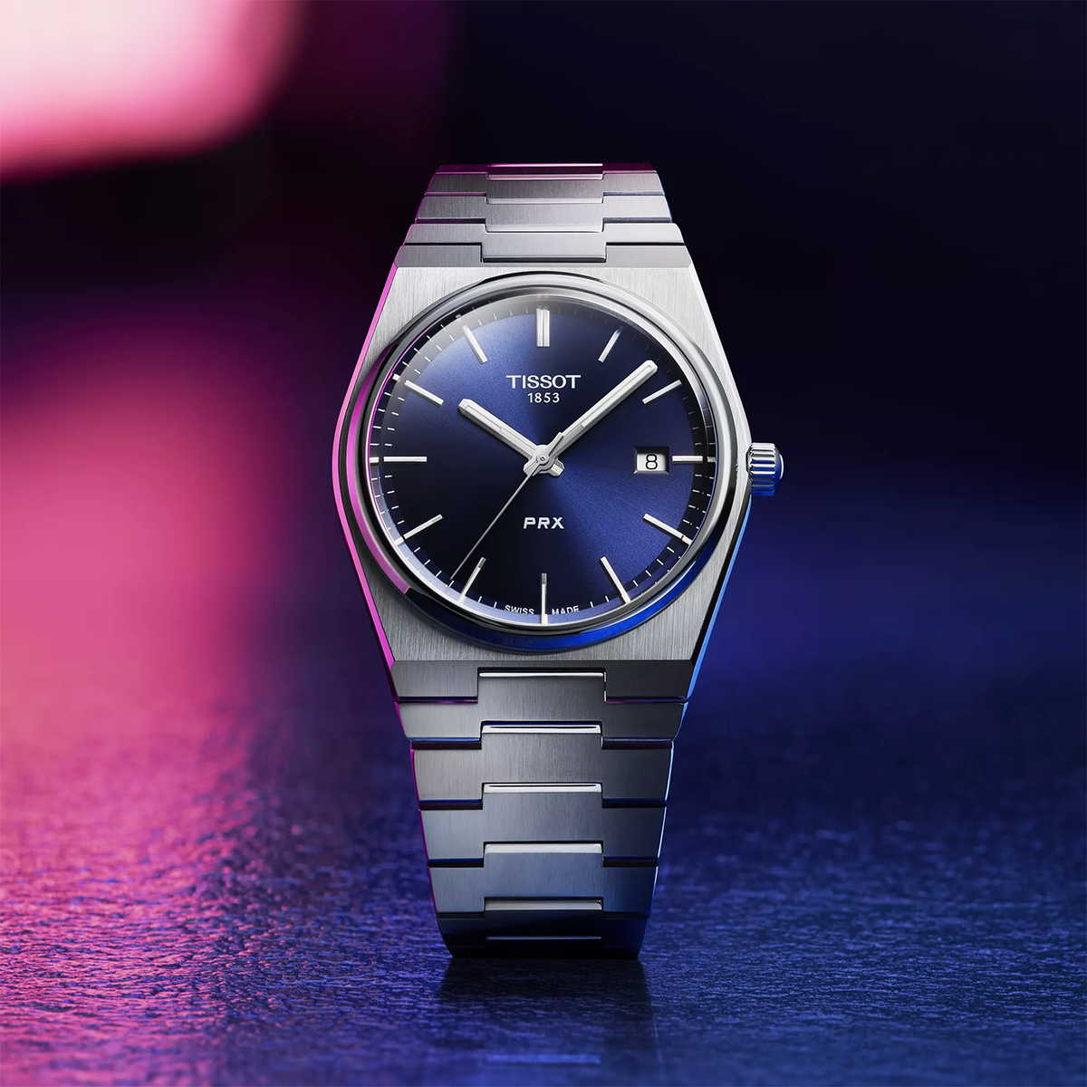Tissot PRX 40mm Blue Dial Steel Bracelet Mens Watch - Berry's Jewellers