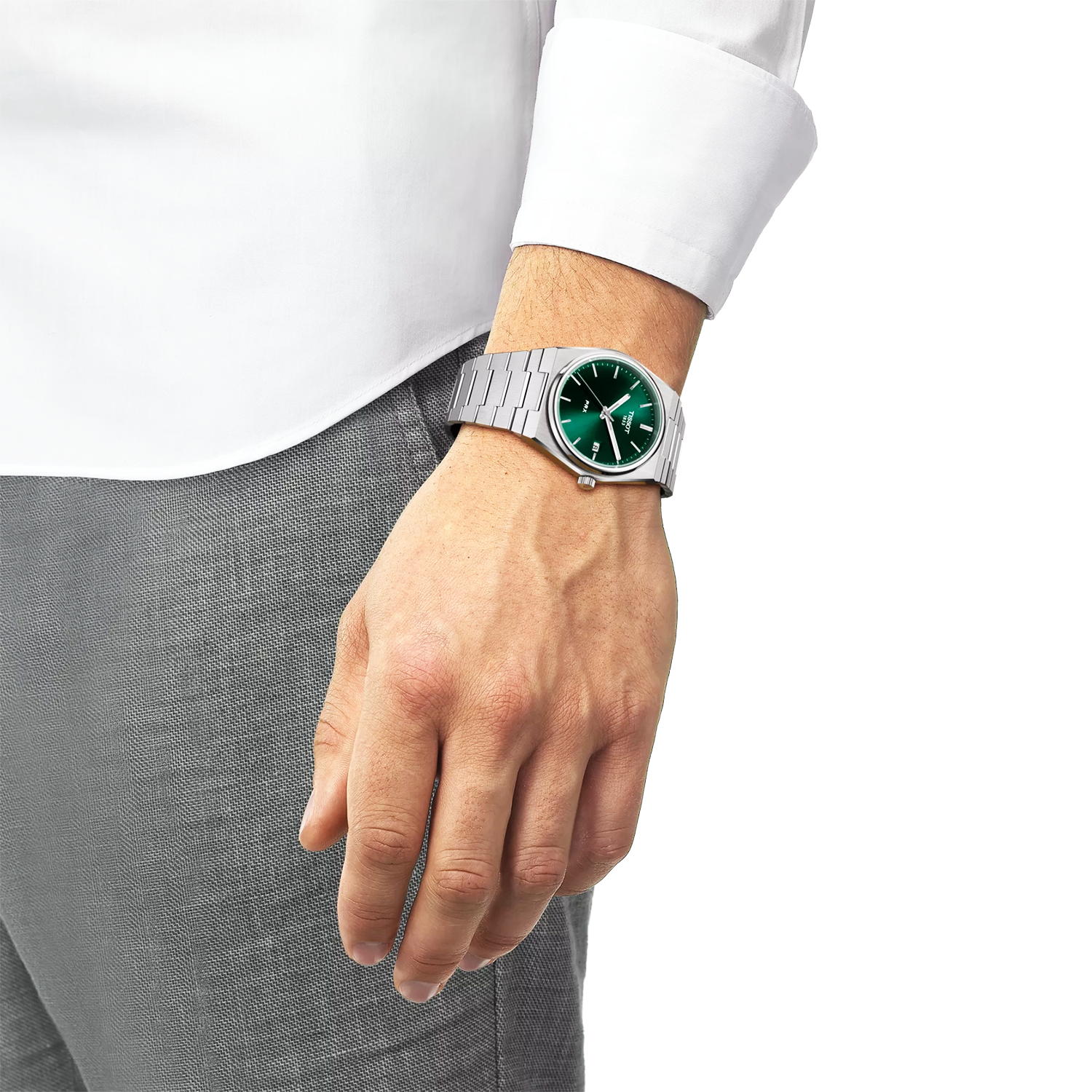 Tissot PRX 40mm Green Dial Steel Bracelet Mens Watch - Berry's Jewellers