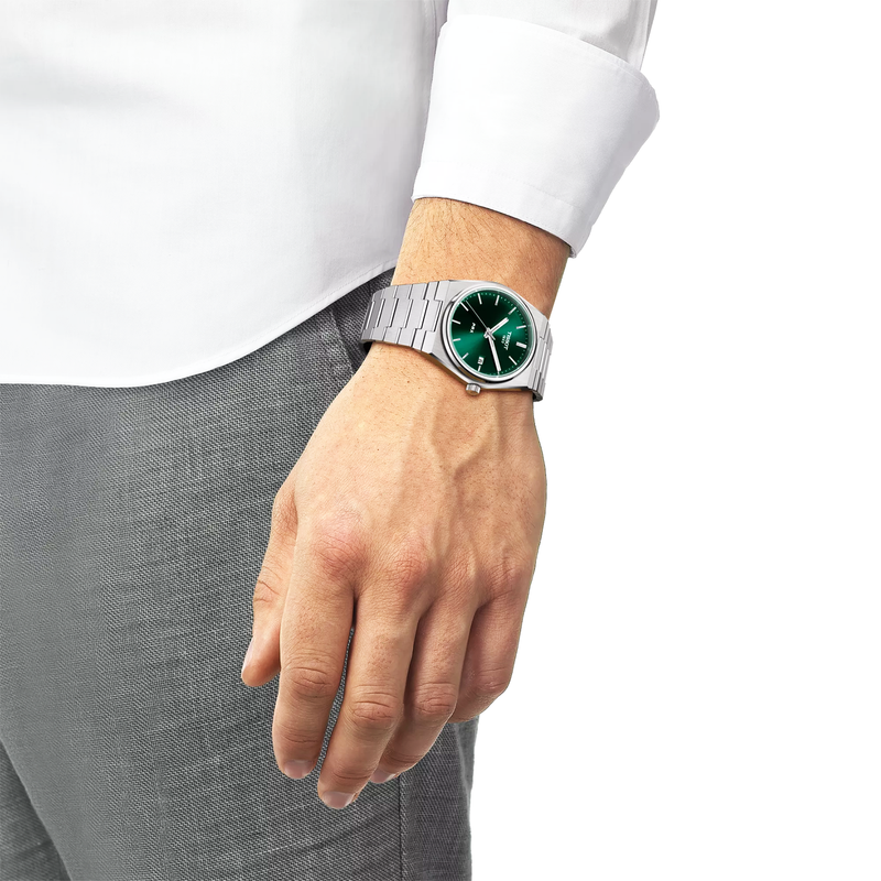Tissot PRX 40mm Green Dial Steel Bracelet Mens Watch - Berry's Jewellers