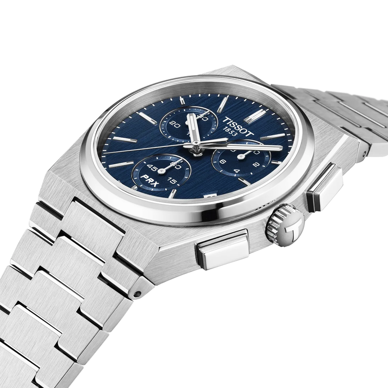 PRX 41mm Chronograph Blue Dial Steel Bracelet Mens Watch