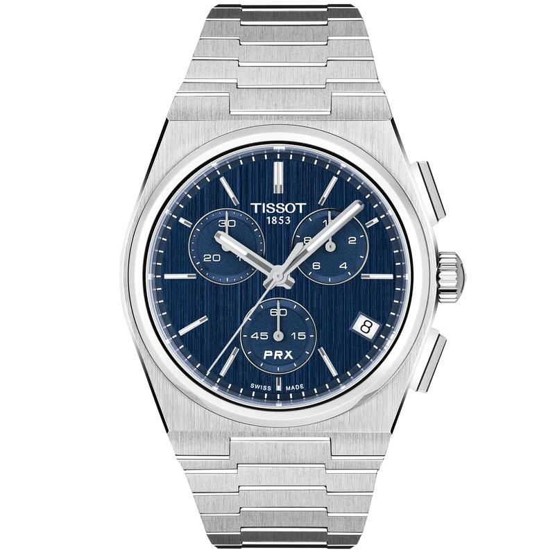 PRX 41mm Chronograph Blue Dial Steel Bracelet Mens Watch
