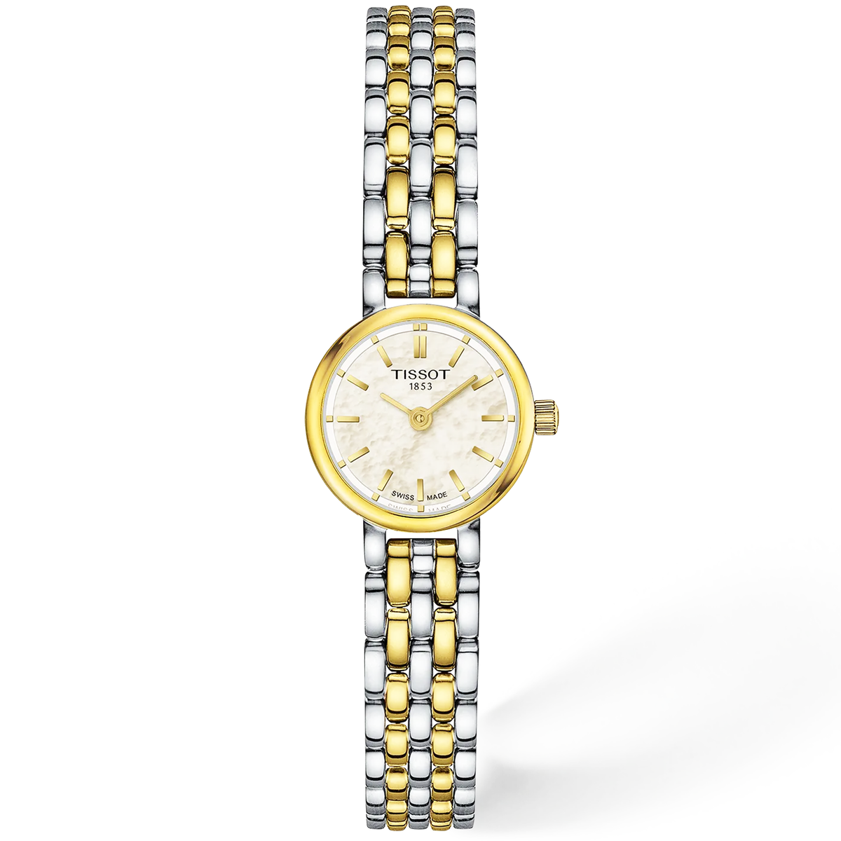 Tissot Lovely 19.5mm Mother of Pearl Dial Faceted Glass Two-Tone Ladies Watch - Berry's Jewellers