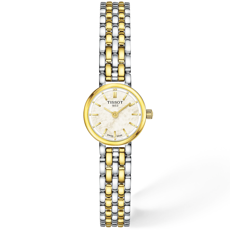 Tissot Lovely 19.5mm Mother of Pearl Dial Faceted Glass Two-Tone Ladies Watch - Berry's Jewellers