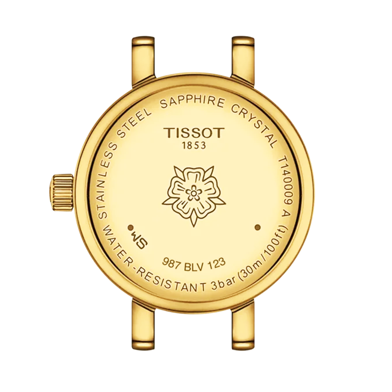 Lovely 19.5mm Bordeaux Dial Yellow Gold PVD Faceted Glass Ladies Watch