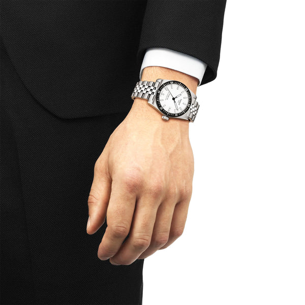 Tissot PR516 38mm White Dial Steel Bracelet Automatic Mens Watch - Berry's Jewellers