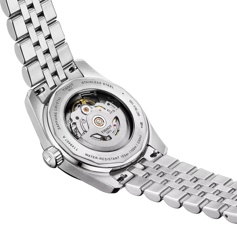 Tissot PR516 38mm Black Dial Steel Bracelet Automatic Mens Watch - Berry's Jewellers