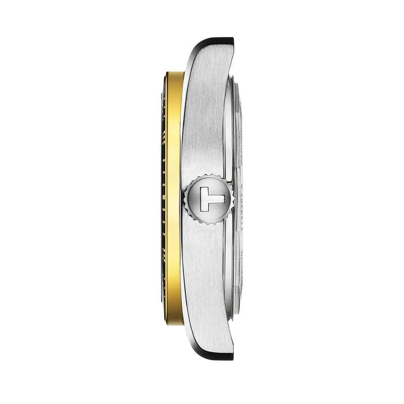 Tissot PR516 38mm White Dial Two-Tone Bracelet Automatic Mens Watch - Berry's Jewellers