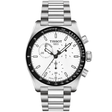 Tissot PR516 40mm White Dial Chronograph Steel Bracelet Mens Watch - Berry's Jewellers