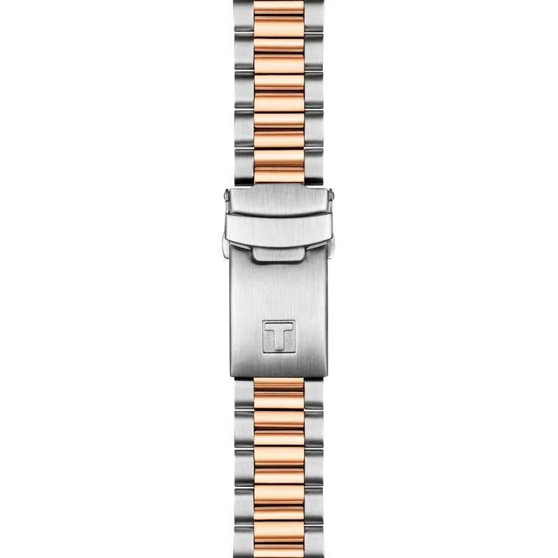 Tissot PR516 40mm Black Dial Chronograph Two-Tone Bracelet Watch - Berry's Jewellers