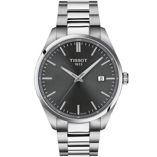 Tissot PR 100 Steel 40mm Men's Quartz Grey Dial Bracelet Watch - Berry's Jewellers