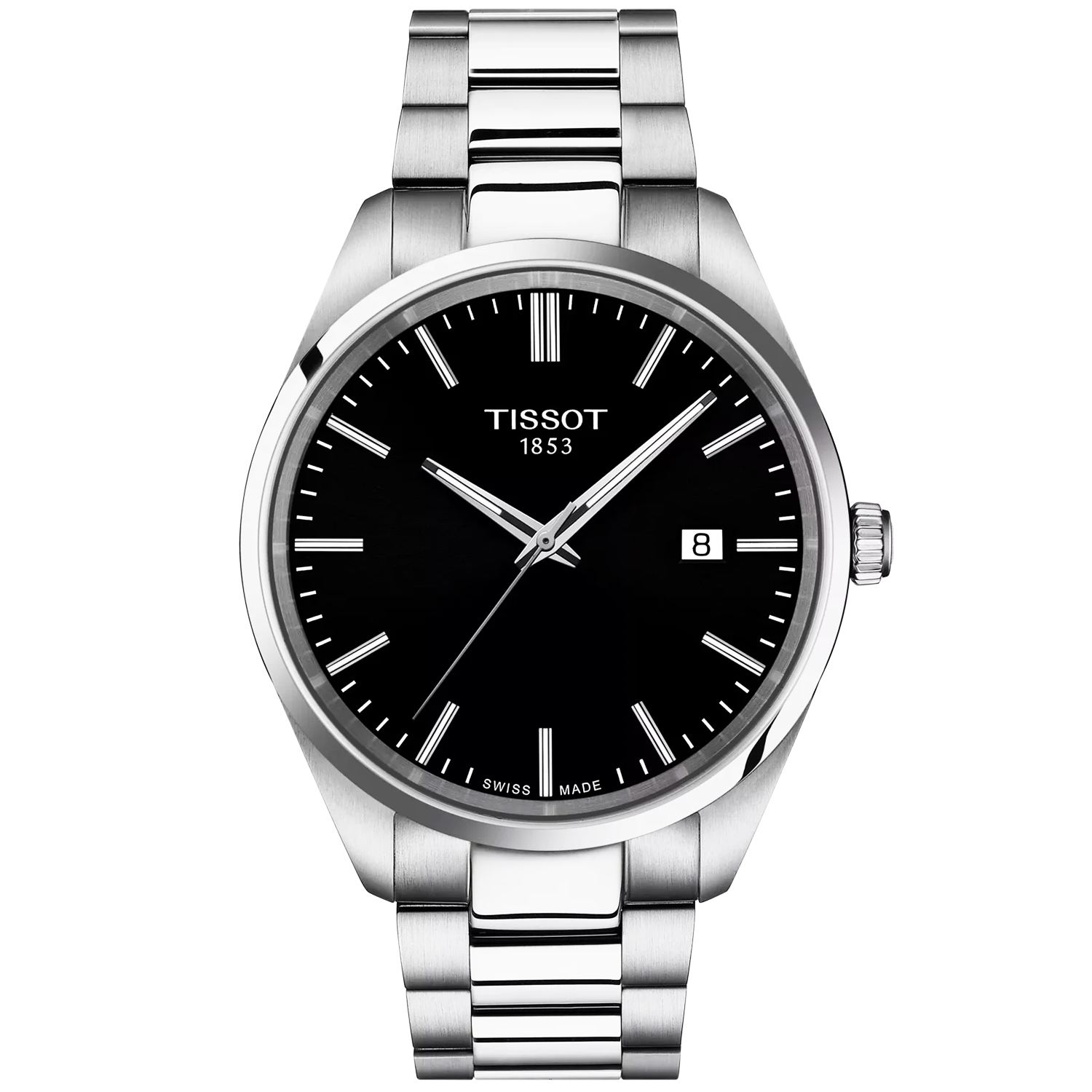 PR 100 40mm Black Dial Steel Bracelet Mens Watch