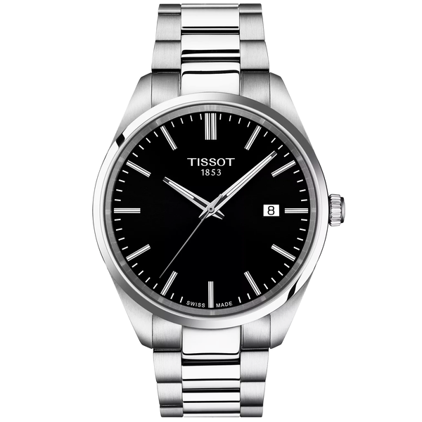 PR 100 40mm Black Dial Steel Bracelet Mens Watch