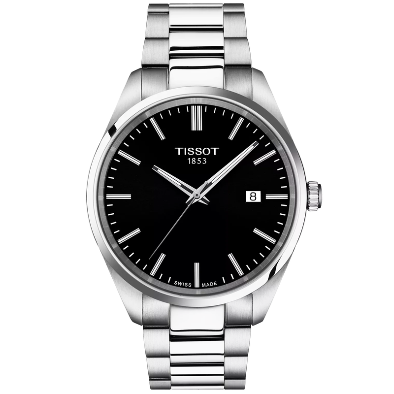 PR 100 40mm Black Dial Steel Bracelet Mens Watch
