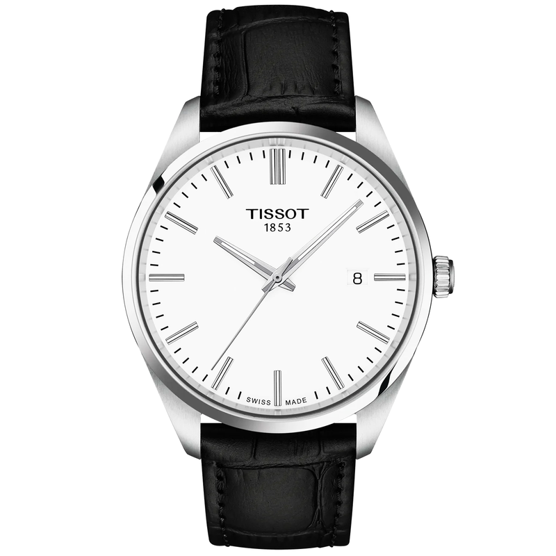 PR 100 40mm White Dial Black Strap Mens Watch