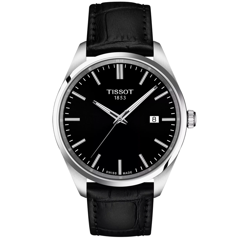 Tissot PR 100 40mm Black Dial Black Strap Mens Watch - Berry's Jewellers