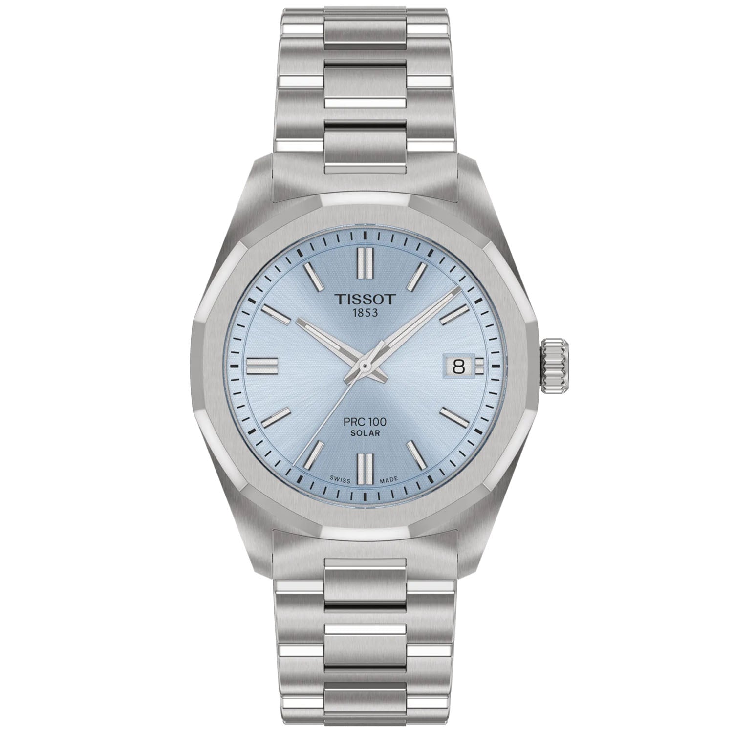 Tissot PRC 100 Solar Quartz 34mm Bracelet Watch - Berry's Jewellers