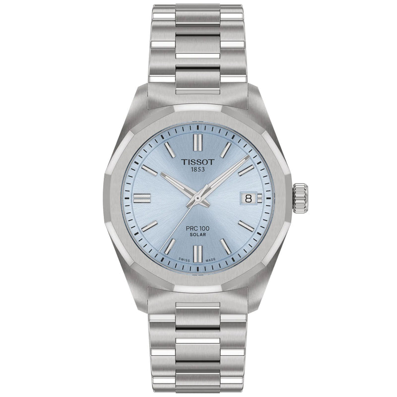 Tissot PRC 100 Solar Quartz 34mm Bracelet Watch - Berry's Jewellers