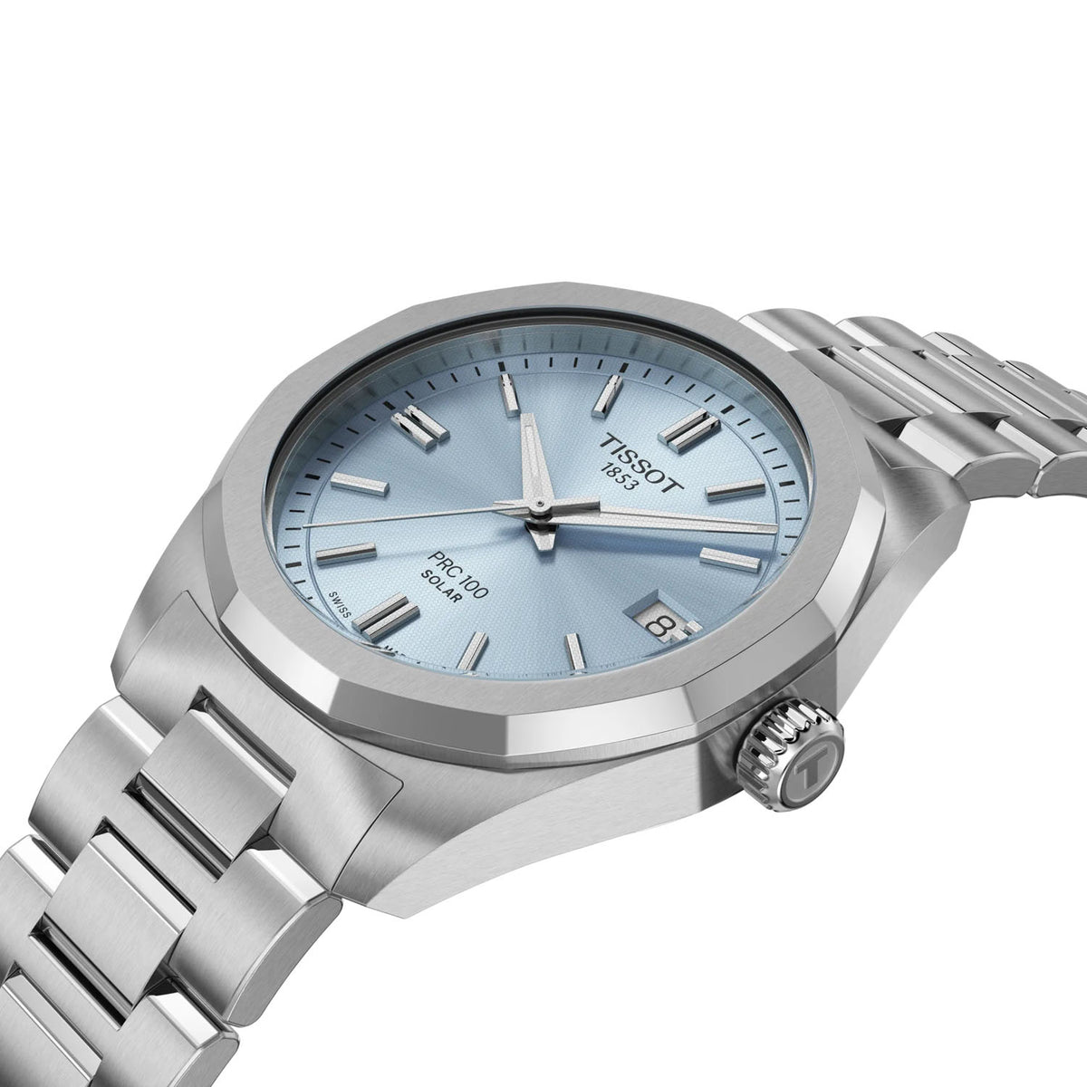 Tissot PRC 100 Solar Quartz 34mm Bracelet Watch - Berry's Jewellers