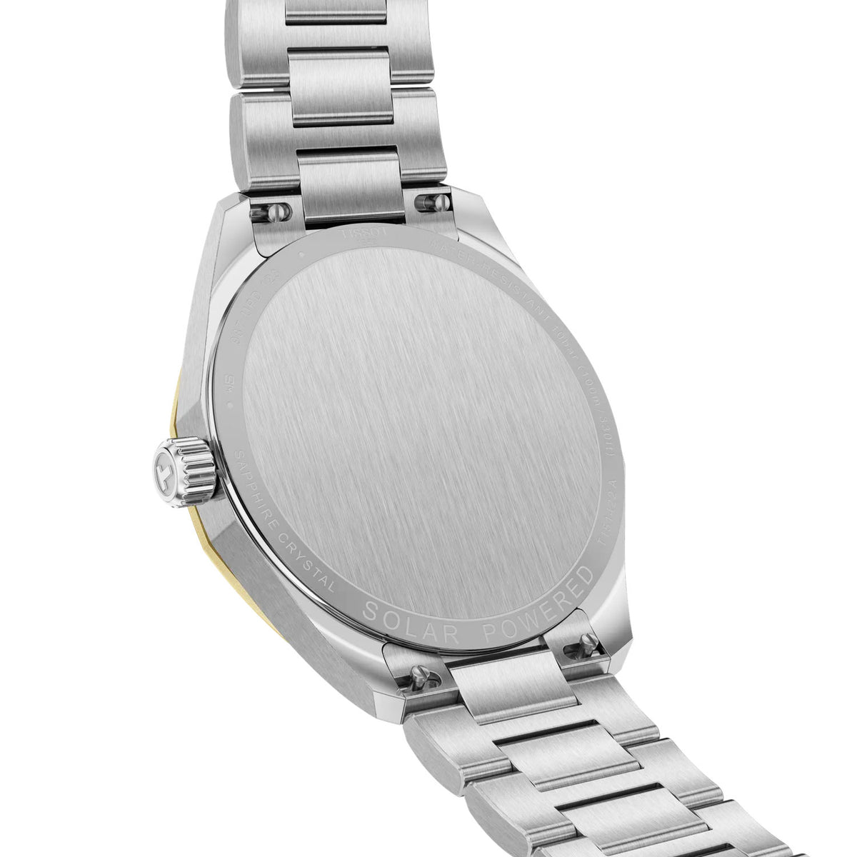 Tissot PRC100 Solar 39mm Silver Dial Two-Tone Bracelet Mens Watch - Berry's Jewellers