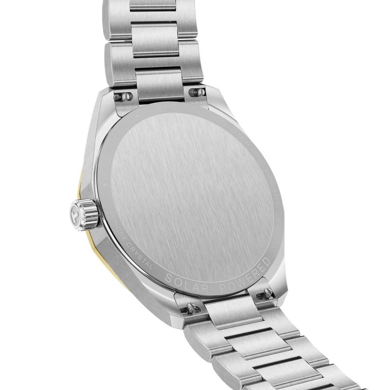 Tissot PRC100 Solar 39mm Silver Dial Two-Tone Bracelet Mens Watch - Berry's Jewellers