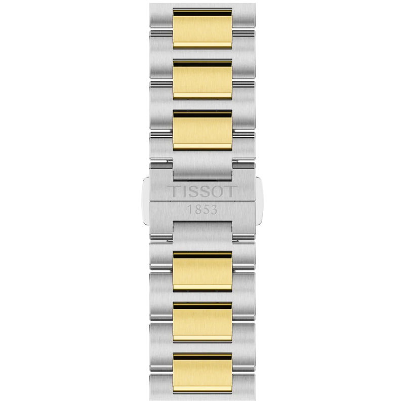 Tissot PRC100 Solar 39mm Silver Dial Two-Tone Bracelet Mens Watch - Berry's Jewellers
