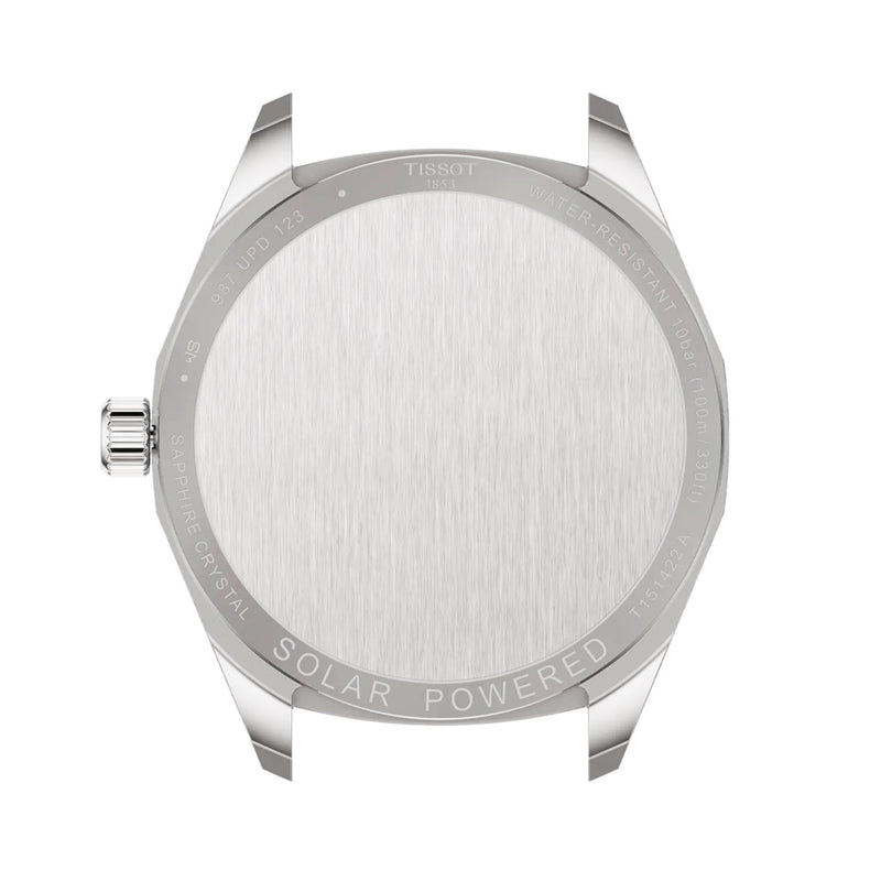 Tissot PRC100 Solar 39mm Silver Dial Two-Tone Bracelet Mens Watch - Berry's Jewellers