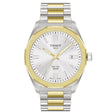 Tissot PRC100 Solar 39mm Silver Dial Two-Tone Bracelet Mens Watch - Berry's Jewellers