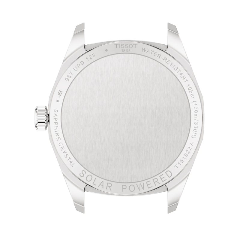 Tissot PRC 100 Solar 34mm Blue Dial Steel Bracelet Watch - Berry's Jewellers