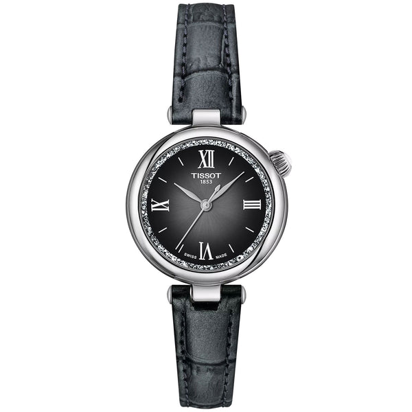 Tissot Desire Small Ladies 28mm Steel Black Dial Strap Watch - Berry's Jewellers