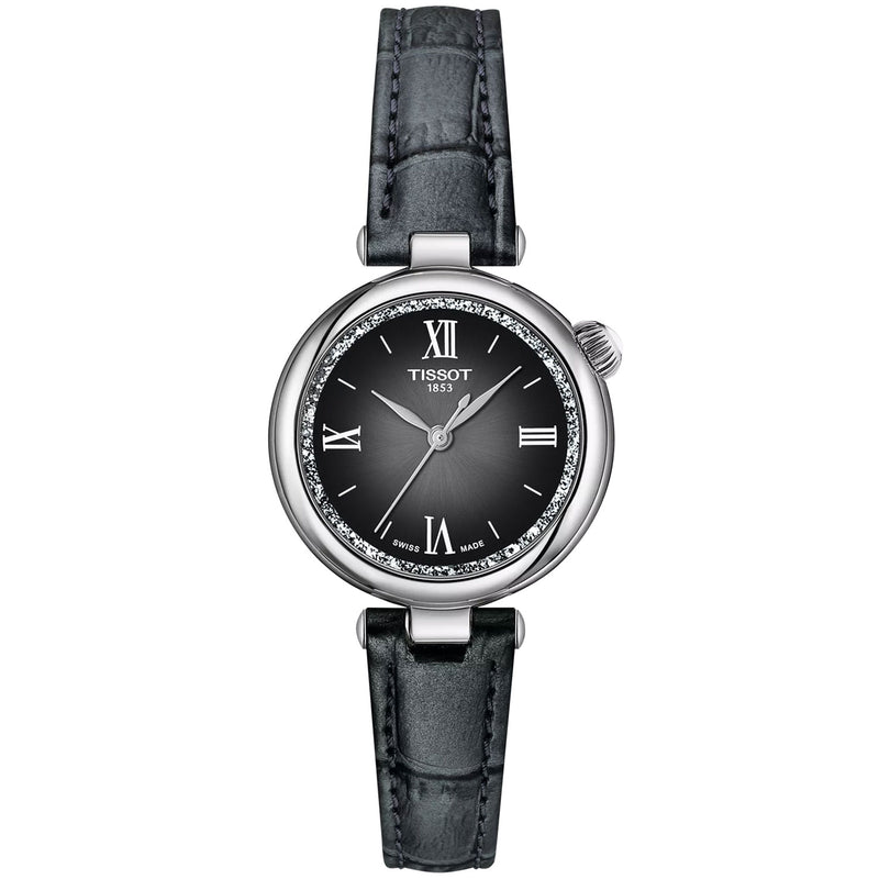 Tissot Desire Small Ladies 28mm Steel Black Dial Strap Watch - Berry's Jewellers