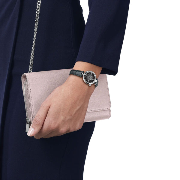 Tissot Desire Small Ladies 28mm Steel Black Dial Strap Watch - Berry's Jewellers