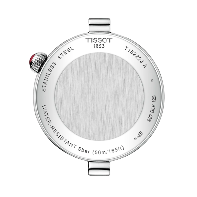 Tissot Desir 29.6mm Red Dial Moonphase Ladies Bracelet Watch - Berry's Jewellers