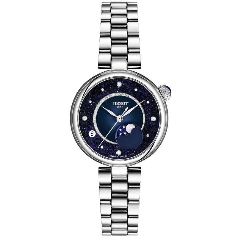 Desir 29.6mm Blue Dial Moonphase Ladies Bracelet Watch