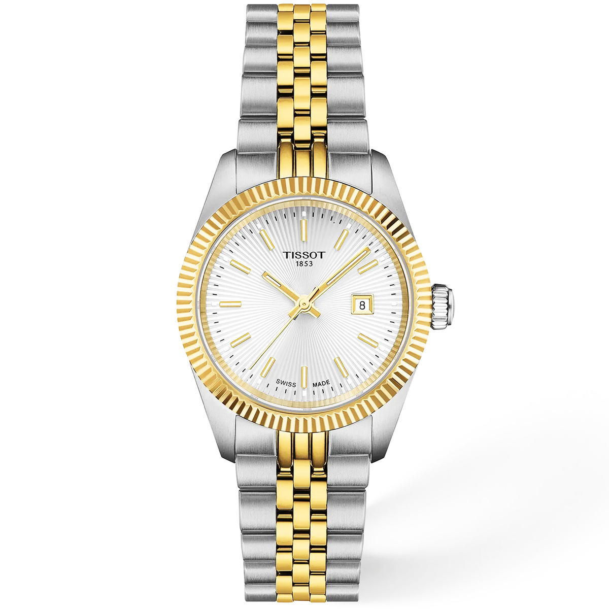 Tissot Ballade 30mm Silver Dial Two-Tone Bracelet Ladies Watch - Berry's Jewellers
