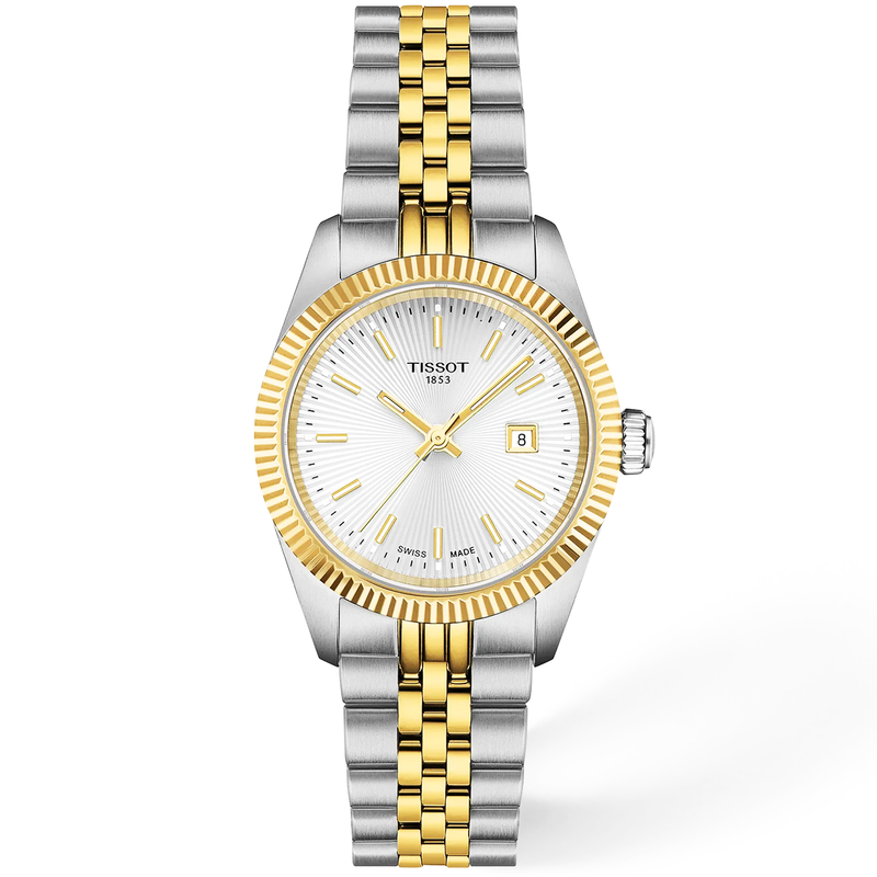 Tissot Ballade 30mm Silver Dial Two-Tone Bracelet Ladies Watch - Berry's Jewellers