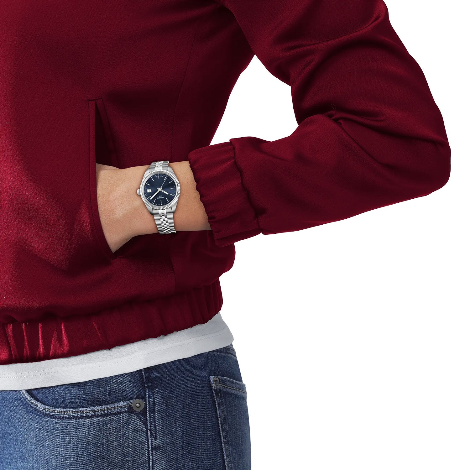 Tissot Ballade 34mm Blue Dial Steel Bracelet Ladies Watch - Berry's Jewellers
