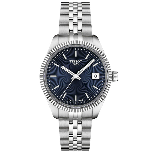 Tissot Ballade 34mm Blue Dial Steel Bracelet Ladies Watch - Berry's Jewellers