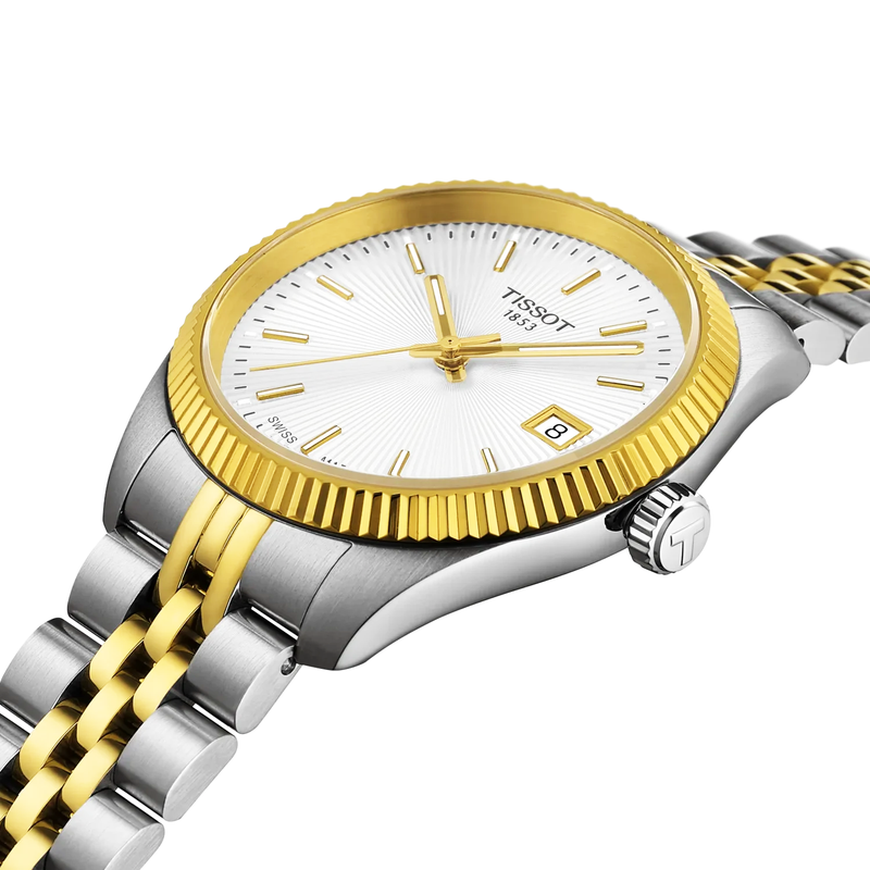 Tissot Ballade 34mm Silver Dial Two-Tone Bracelet Watch - Berry's Jewellers