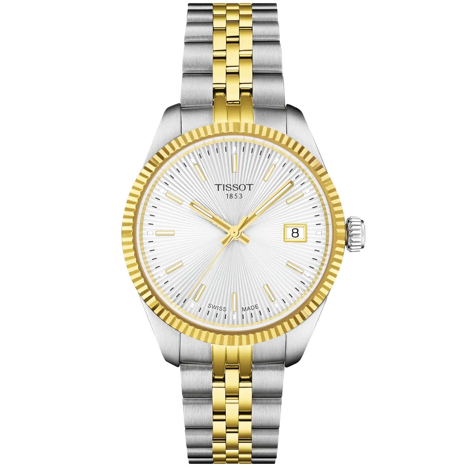 Tissot Ballade 34mm Silver Dial Two-Tone Bracelet Watch - Berry's Jewellers