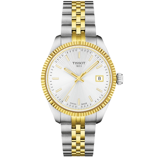 Tissot Ballade 34mm Silver Dial Two-Tone Bracelet Watch - Berry's Jewellers