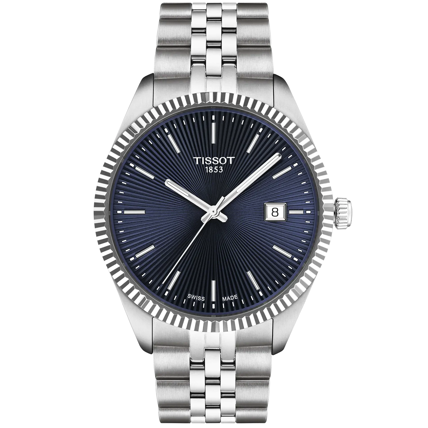 Tissot Ballade 40mm Blue Dial Steel Bracelet Mens Watch - Berry's Jewellers