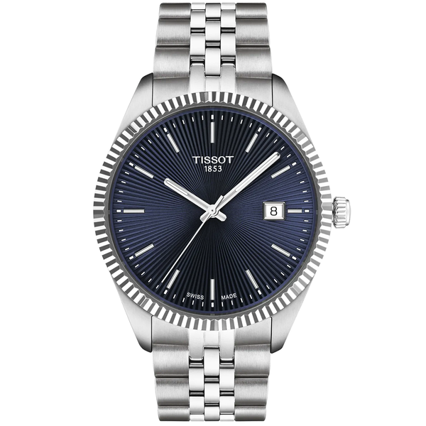 Tissot Ballade 40mm Blue Dial Steel Bracelet Mens Watch - Berry's Jewellers