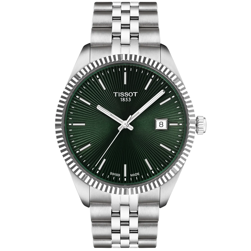 Ballade 40mm Green Dial Steel Bracelet Mens Watch