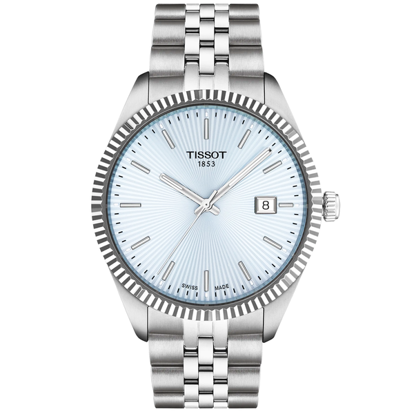 Tissot Ballade 40mm Ice Blue Dial Steel Bracelet Mens Watch - Berry's Jewellers