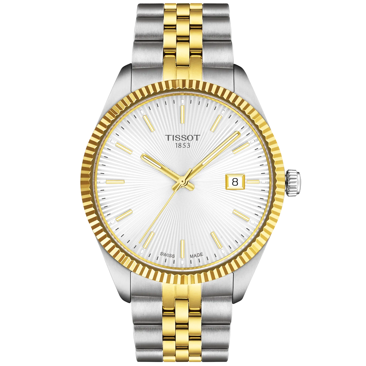 Tissot Ballade 40mm Silver Dial Two-Tone Bracelet Watch - Berry's Jewellers